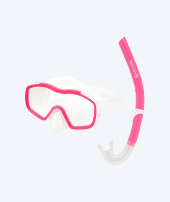 Aqualung Combo snorkelset för barn (8-18) - Raccon Combo - Klar/rosa