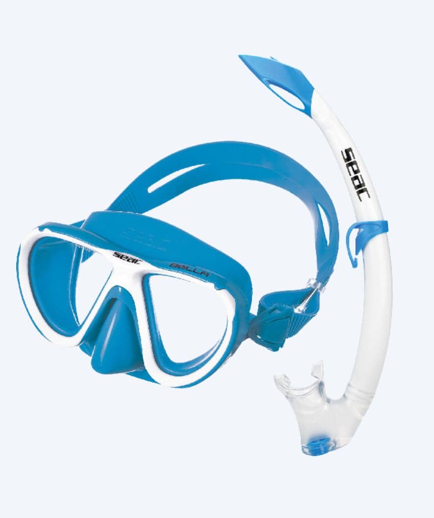 SEAC Combo snorkelset för barn (från 3 år) - Bella - Blå/vit