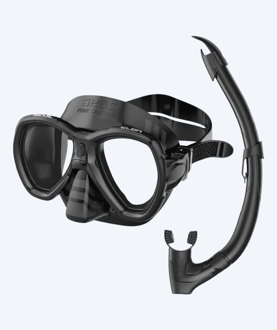SEAC Combo snorkelset för vuxna - Elba - Svart