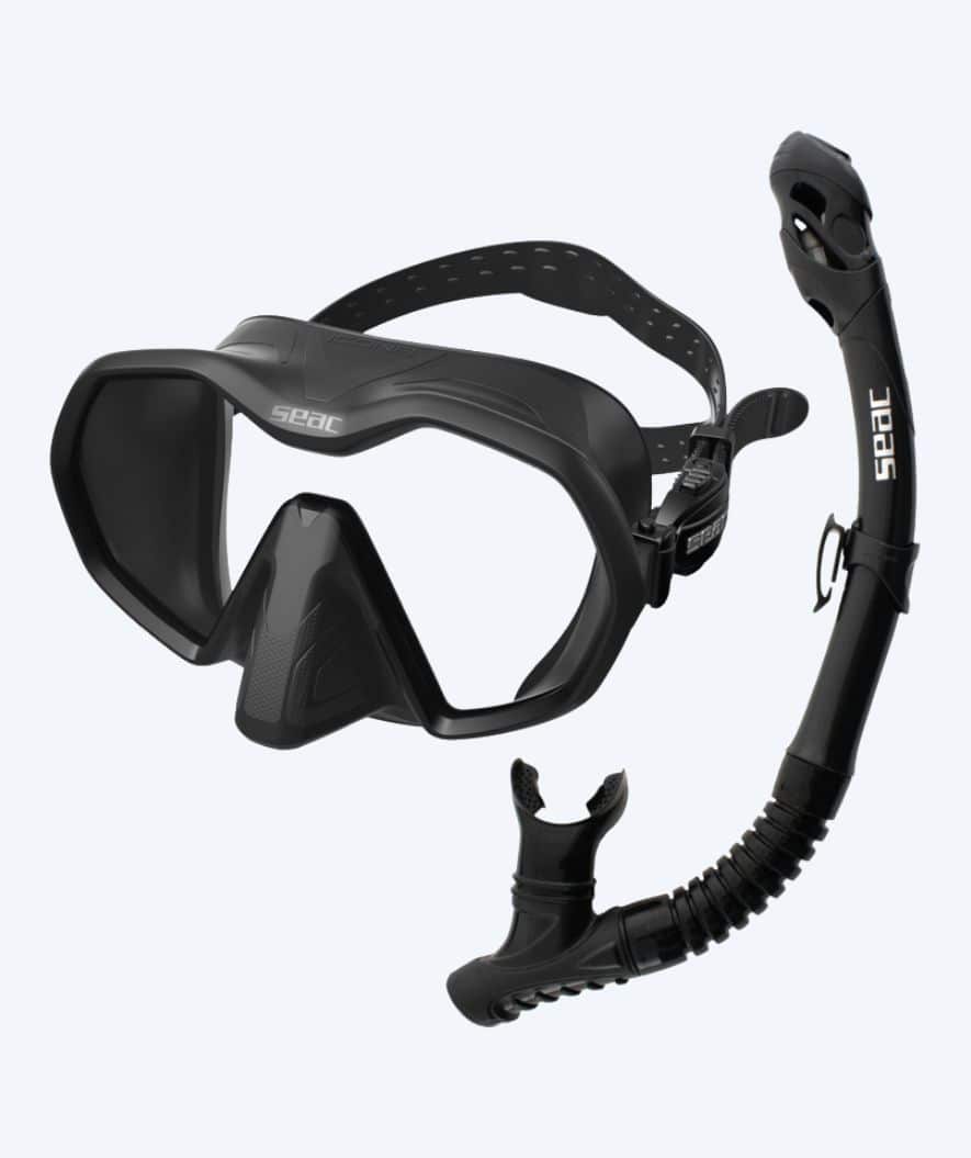 SEAC Combo snorkelset för vuxna - Icona - Svart