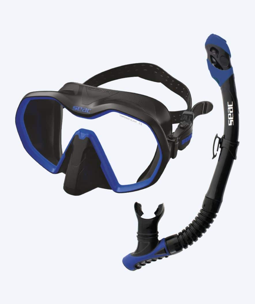 SEAC Combo snorkelset för vuxna - Icona - Svart/mörkblå