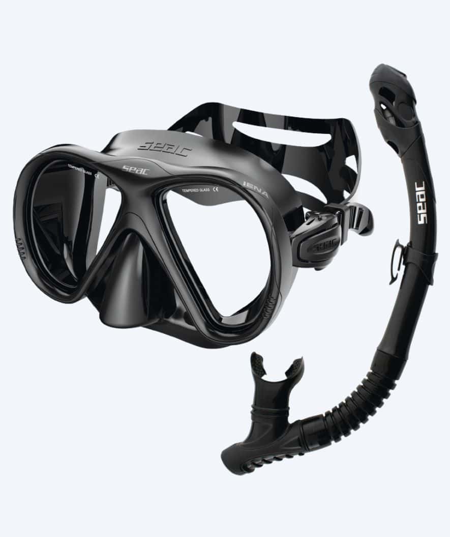 SEAC Combo snorkelset för vuxna - Lena - Svart