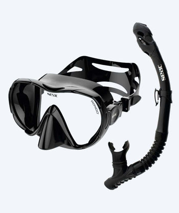 SEAC Combo snorkelset för vuxna - Rondo - Svart