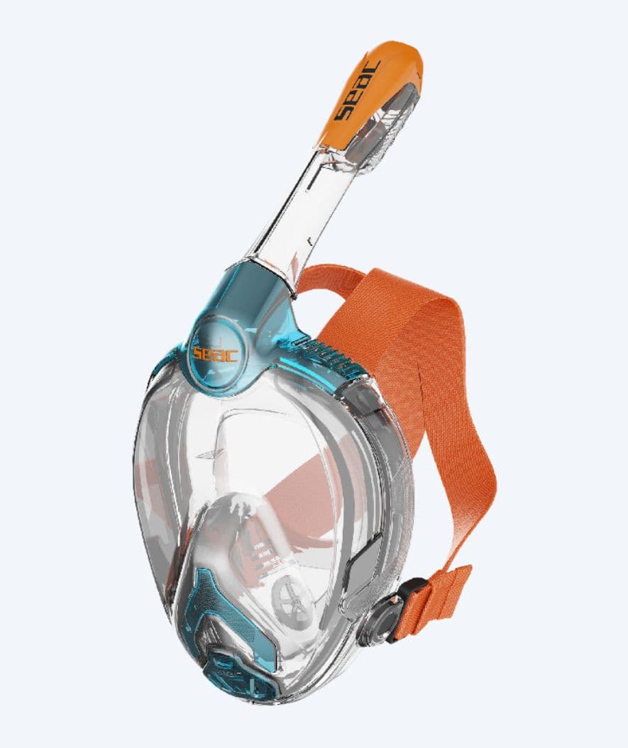 SEAC full face-cyklop för barn - Libera Junior - Orange/blå