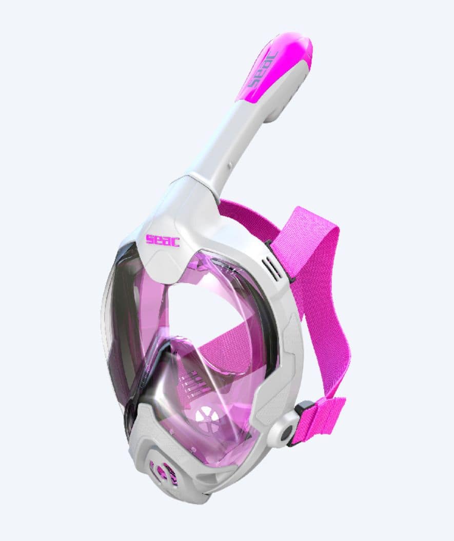 SEAC full face-cyklop för barn - Magica XS/S - Rosa/vit
