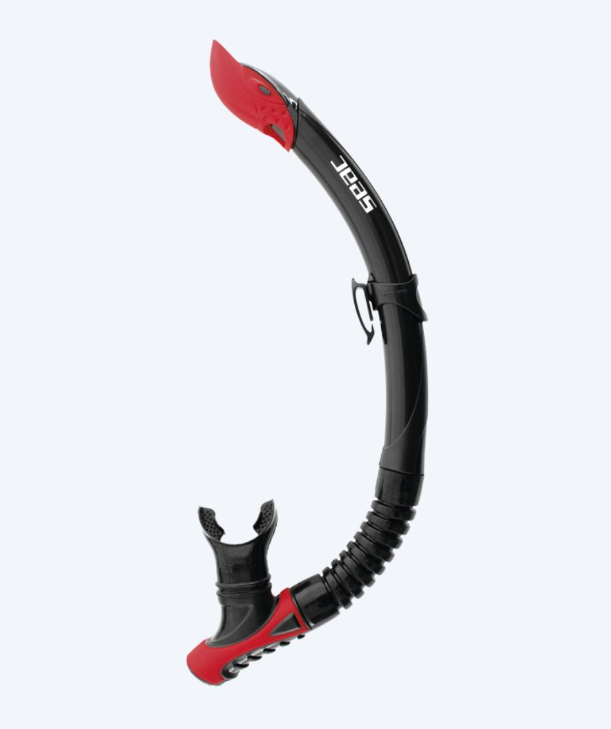 SEAC semi-dry snorkel för vuxna - Reverse - Svart/röd