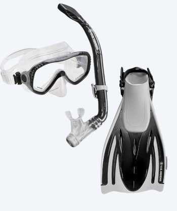 Aqualung snorkelset för vuxna - Pakala - Svart/Grå