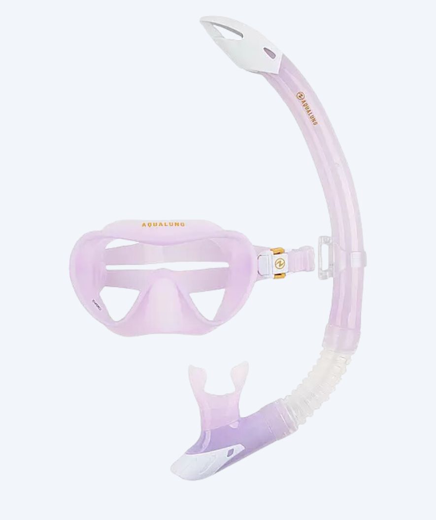 Aqualung Combo snorkelset för vuxna - Nabul - Lila/vit