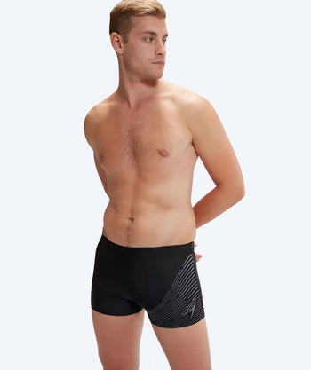 Speedo aquashorts för herr - Medley Logo - Svart/Grå