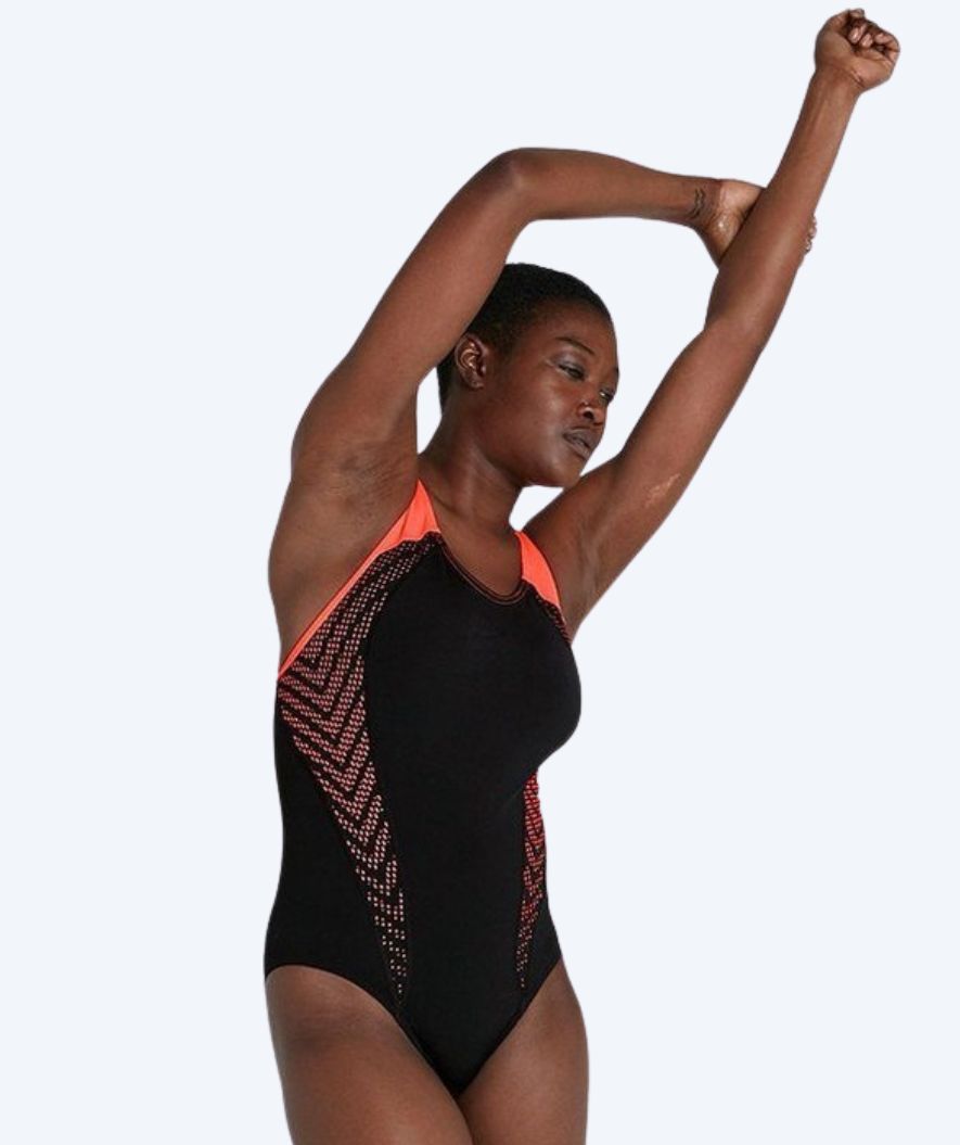 Speedo baddräkt för dam - Placement Laneback - Svart