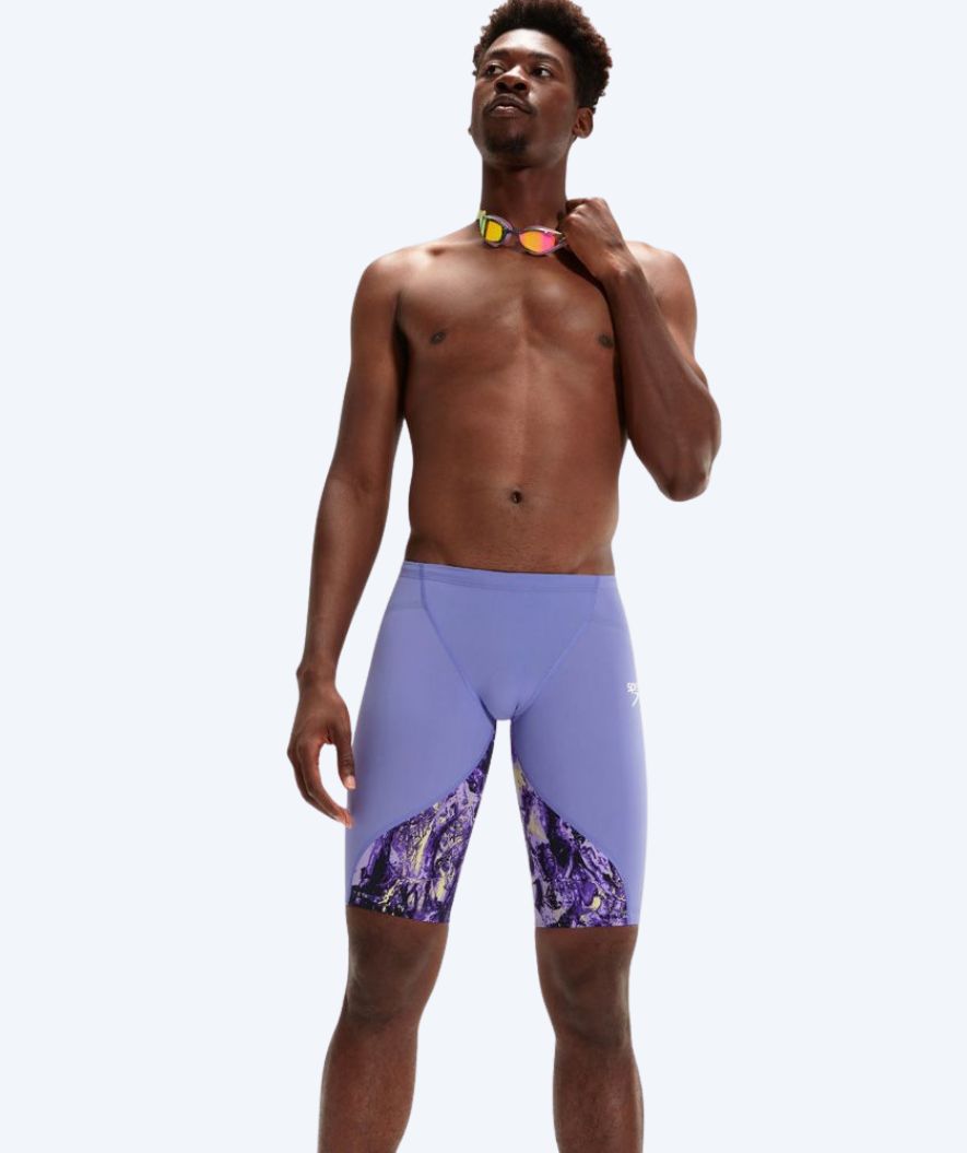 Speedo tävlingsbadbyxor för herr - LZR Ignite - Lila/gul