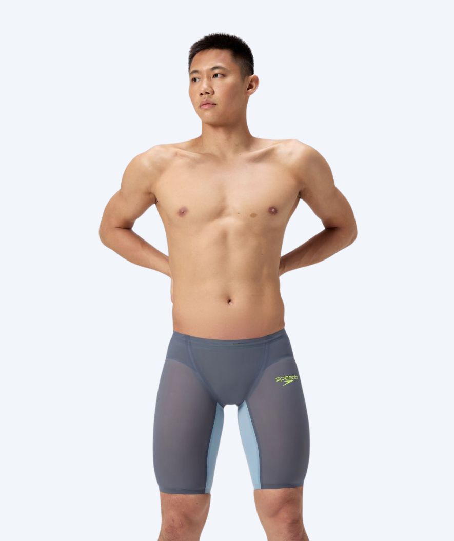Speedo tävlingsbadbyxor för herr - LZR Pure Valor 2.0 - Grå/gul