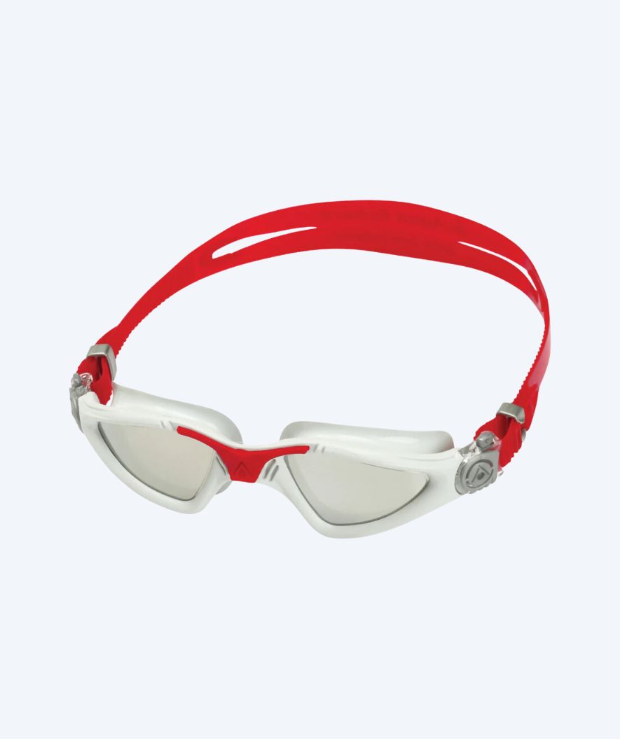 Aquasphere motionssimglasögon - Kayenne - Röd/vit (Mirror linse)