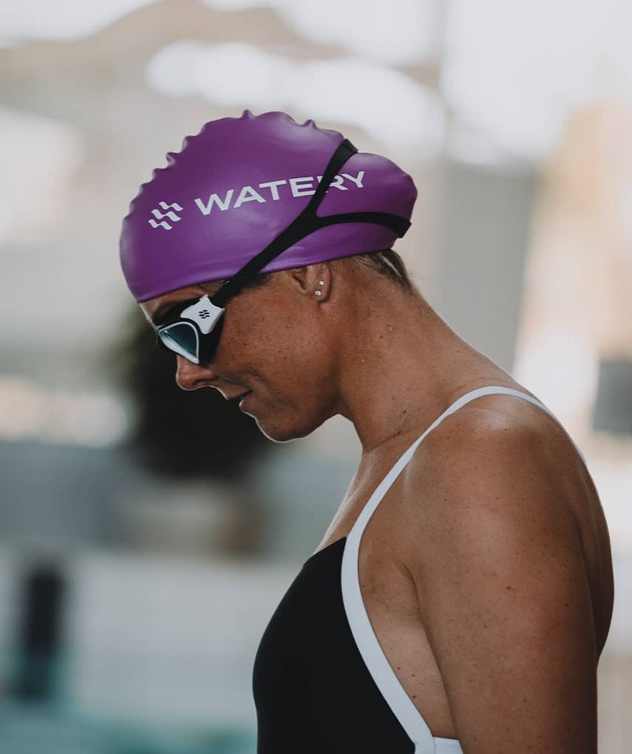 Watery motionssimglasögon - Raven Mirror - Svart/vit