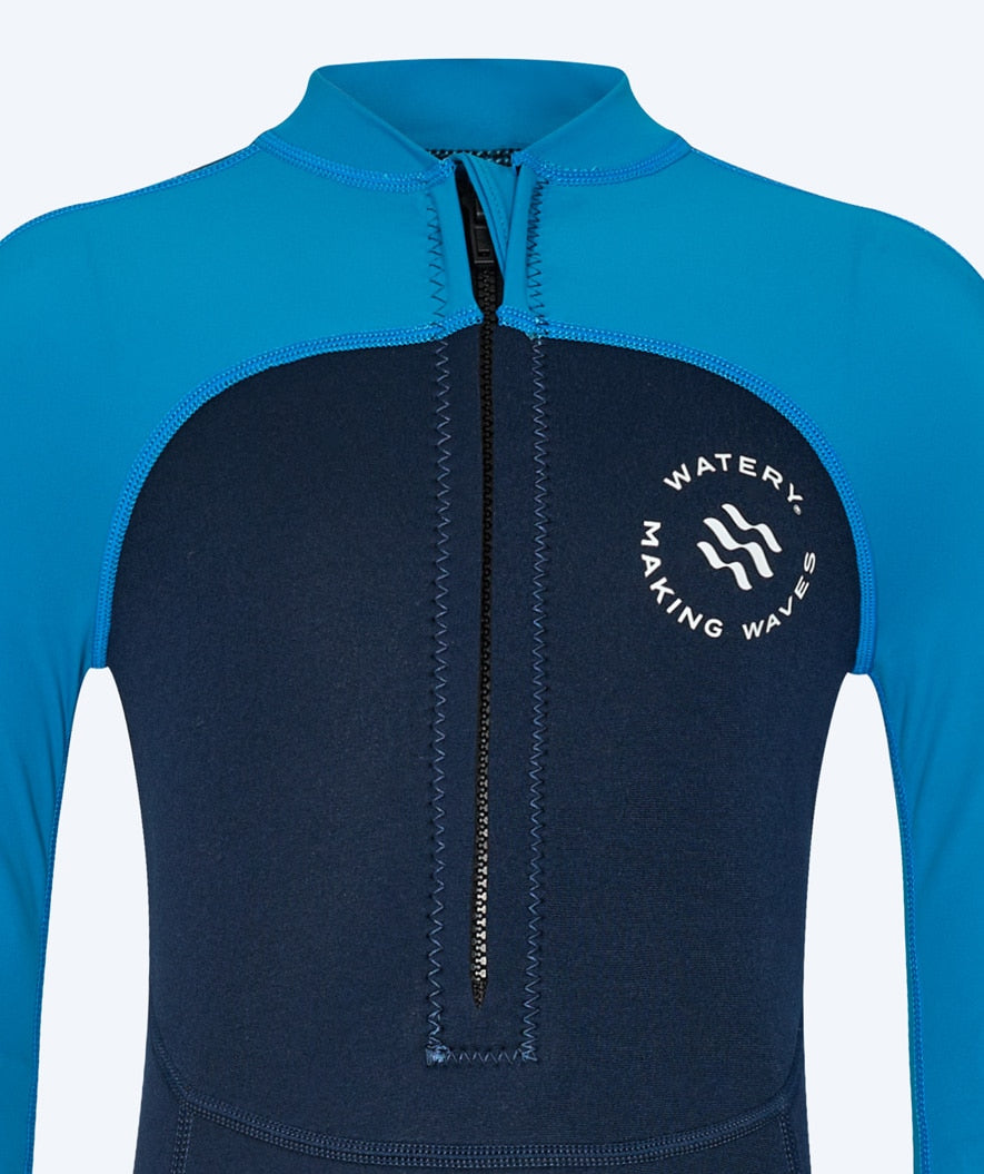 Watery UV-våtdräkt för barn - Calypso Full-Body - Blå/marinblå