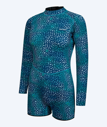 Watery neopren springsuit till damer - Catalina - Grön/Blå