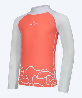 Watery UV-tröja för barn - Chilton Långärmad Rashguard - Rosa/vit