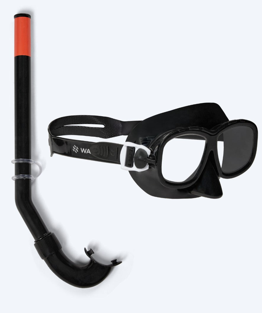 Watery Combo snorkelset för barn (4-10) - Wyre - Svart