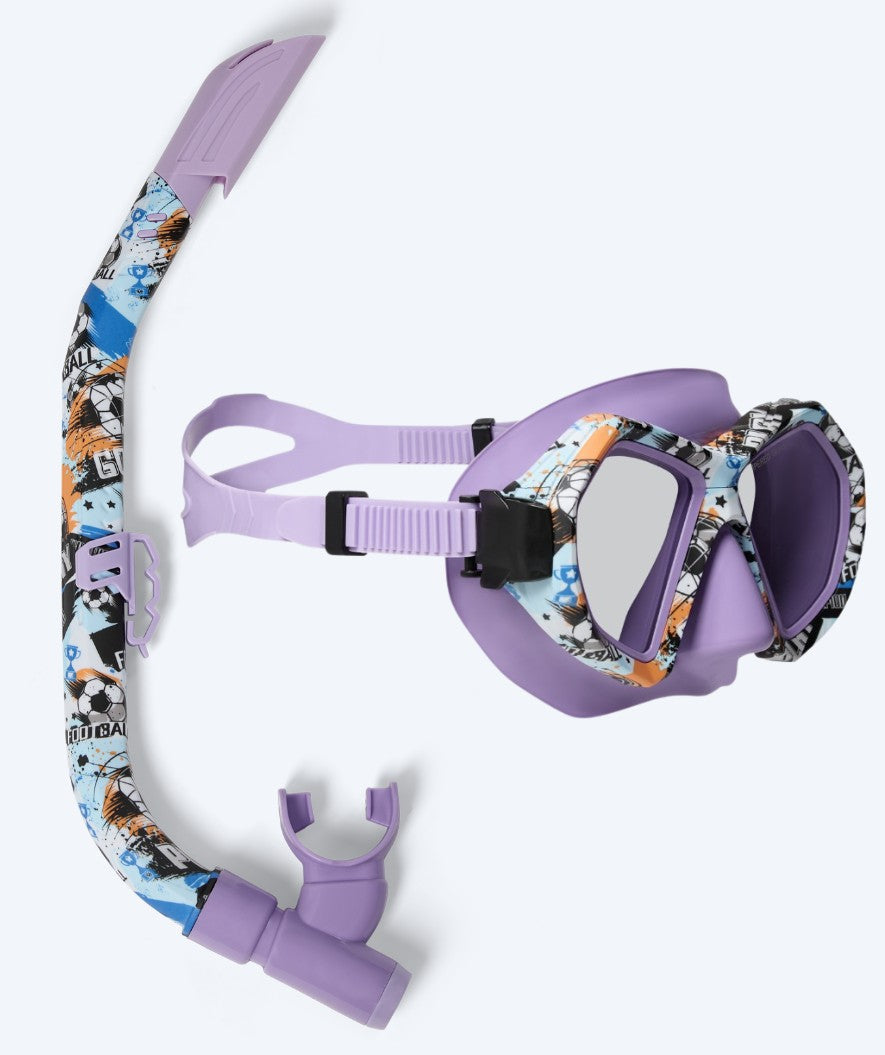 Watery Combo snorkelset för junior (8-15) - Riku Camo - Lila