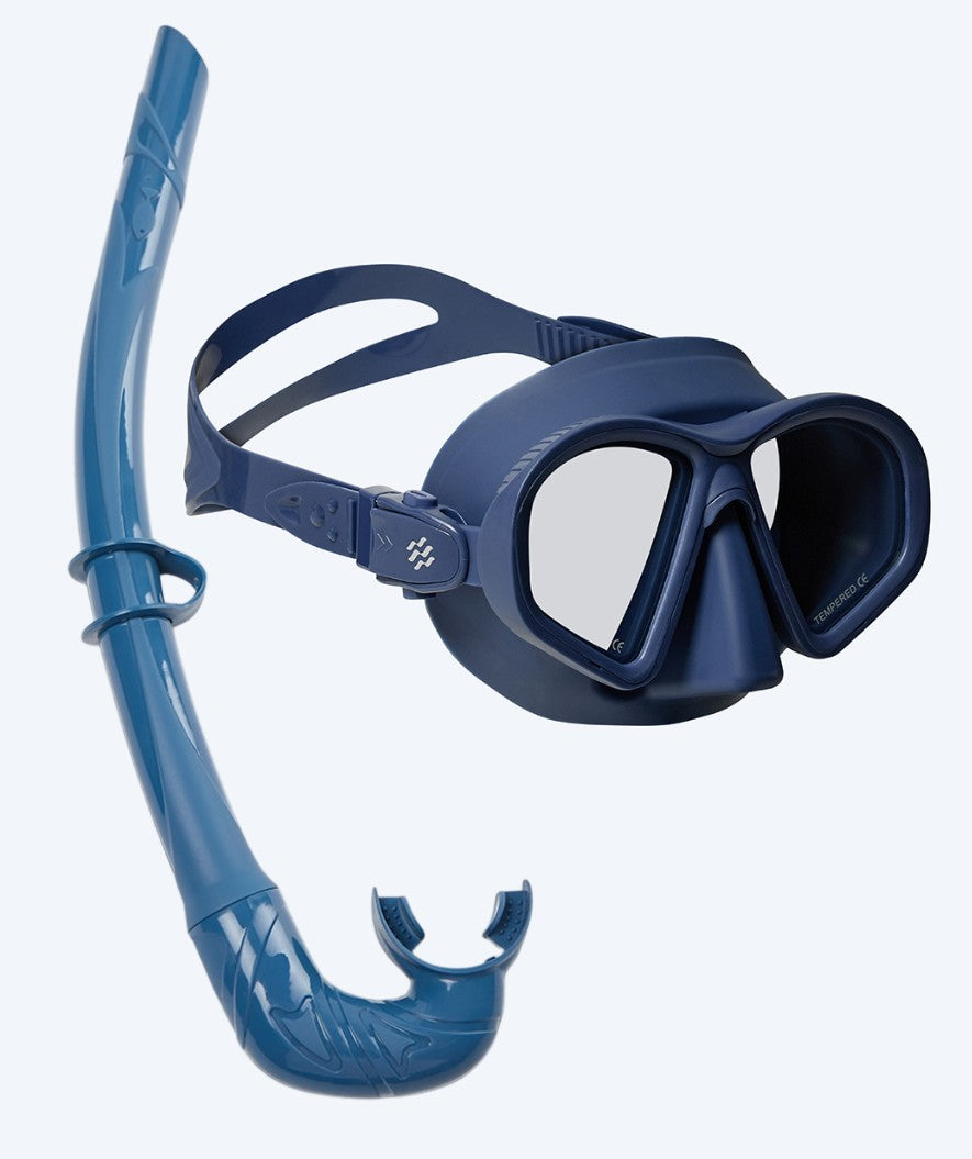Watery Combo snorkelset för vuxna - Douglas/Cliff - Mörkblå/Blå