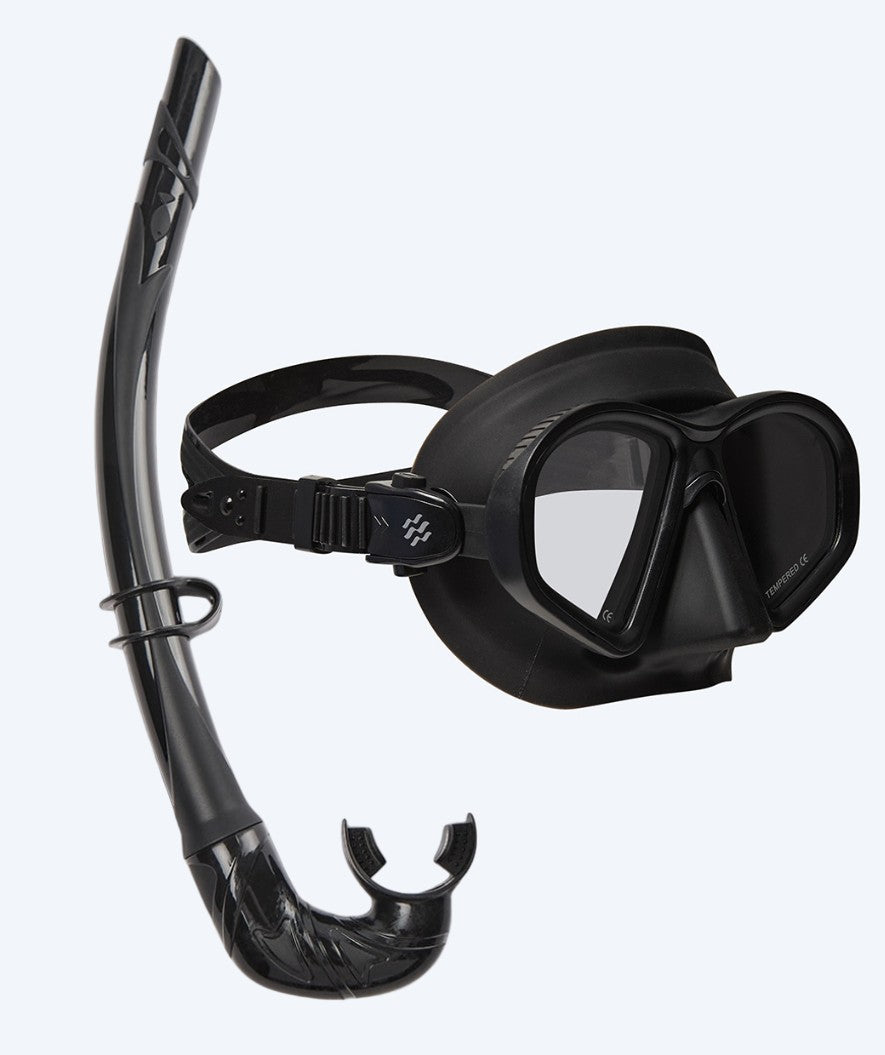Watery Combo snorkelset för vuxna - Douglas/Cliff - Svart