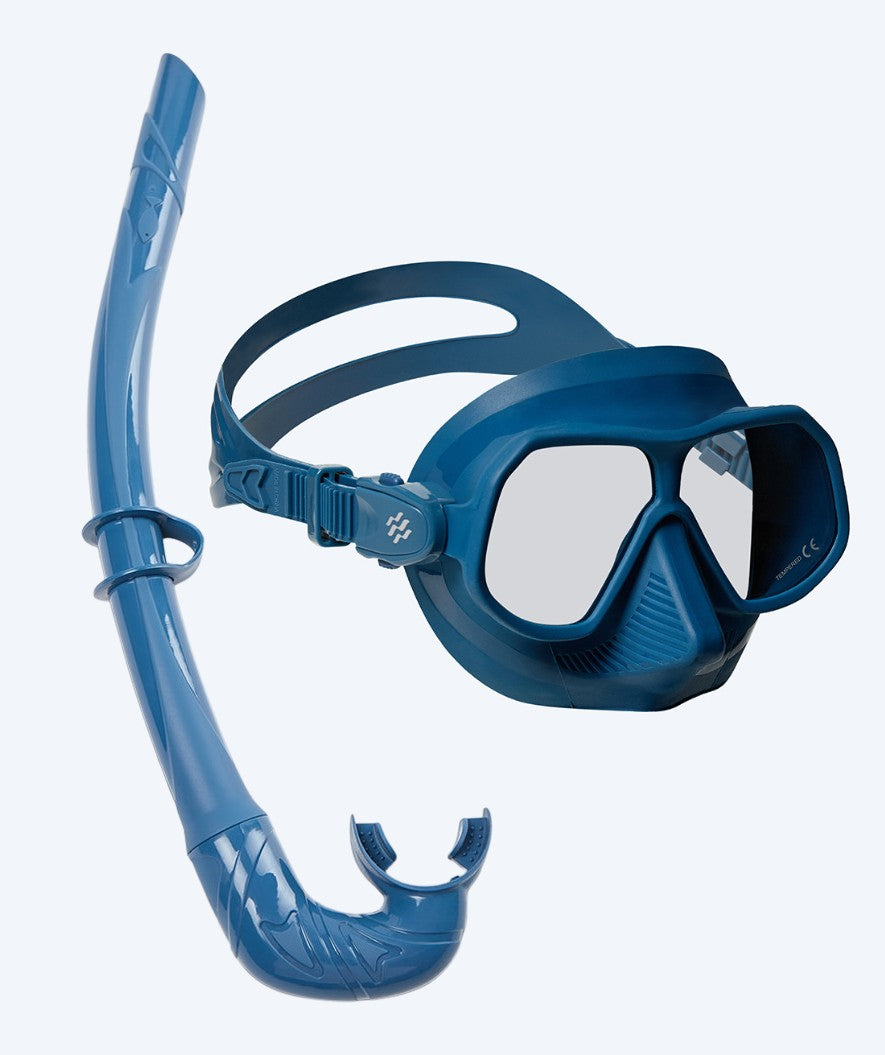 Watery Combo snorkelset för vuxna - Oceana/Cliff - Mörkblå/Blå