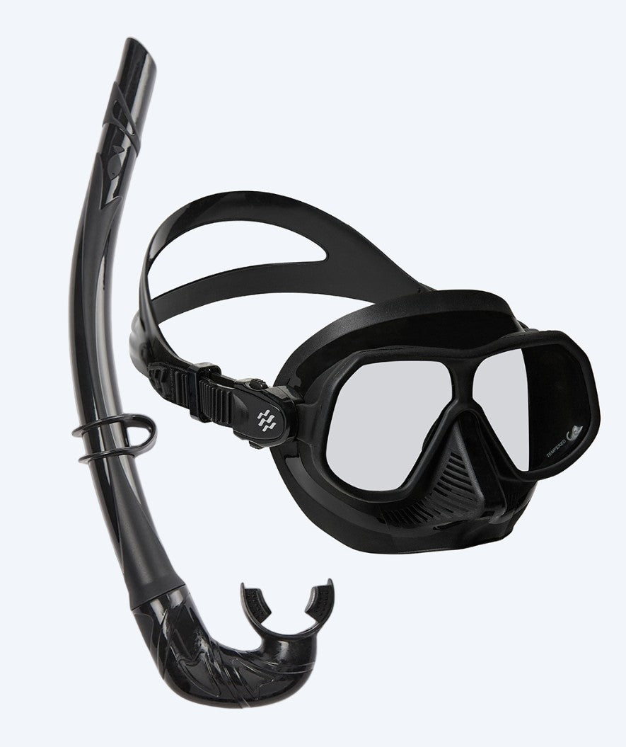 Watery Combo snorkelset för vuxna - Oceana/Cliff - Svart