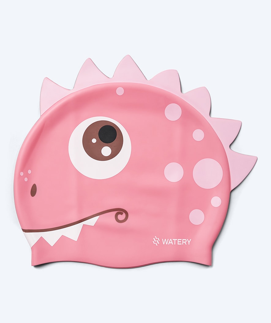 Watery badmössa för barn - Dashers - Dino (Ljusrosa)