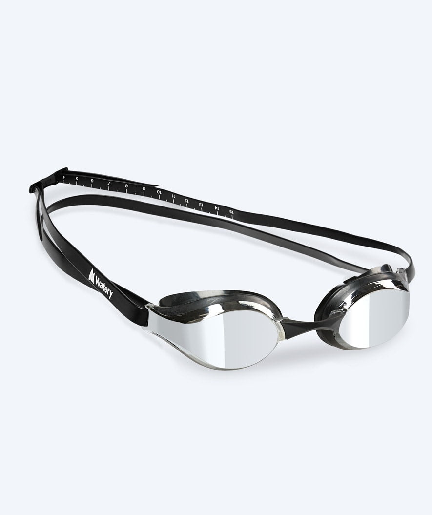 Watery Elite simglasögon - Poseidon Mirror - Svart/silver