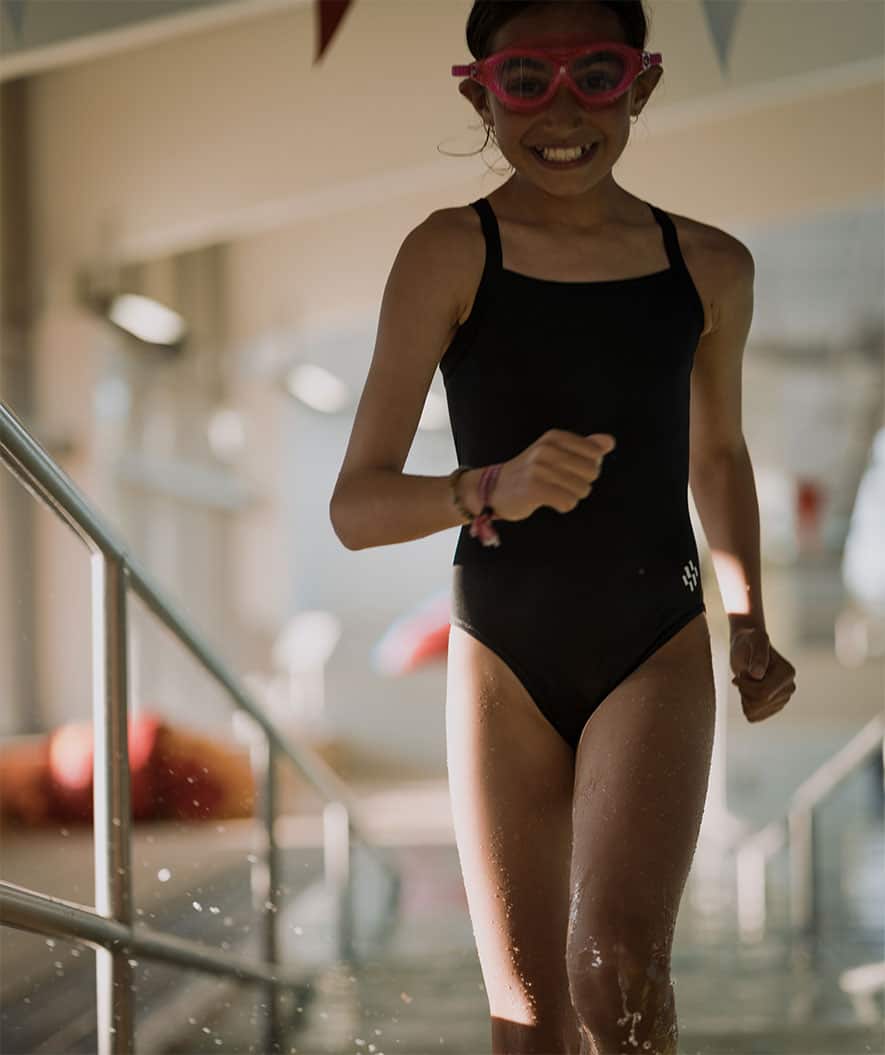 Watery baddräkt för flickor - Freestyler - Svart