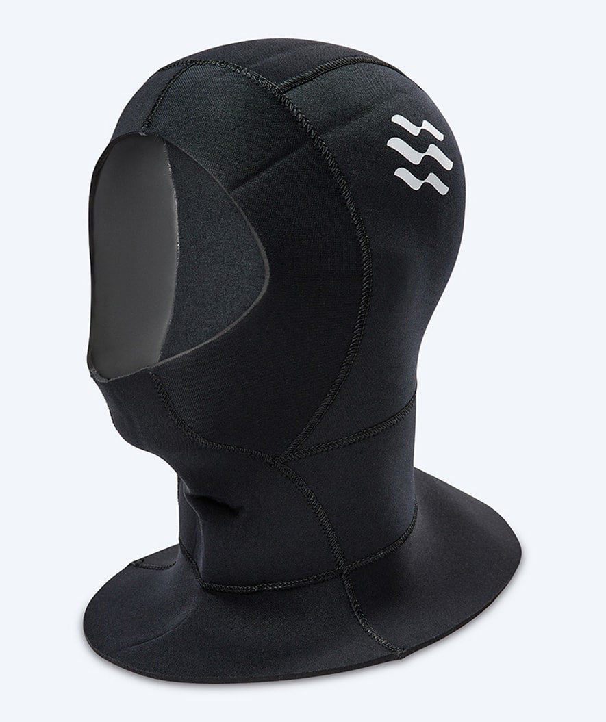 Watery neoprenhuva med hals - Hedgehog (3 mm) - Svart