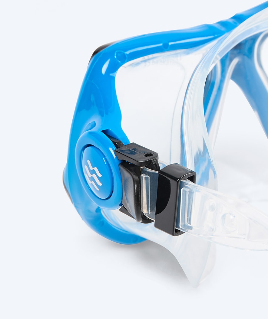 Watery Combo snorkelset för vuxna - Hudson Full-dry - Blå