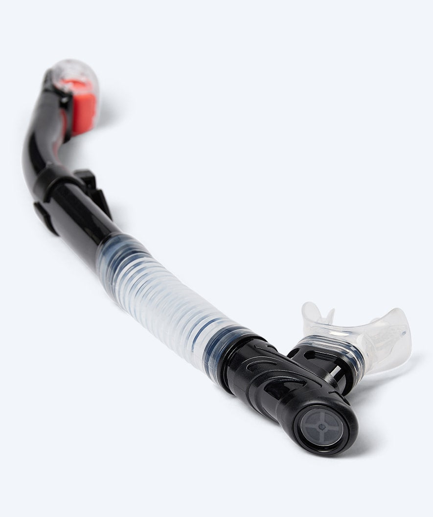 Watery full-dry snorkel för vuxna - Hudson - Svart