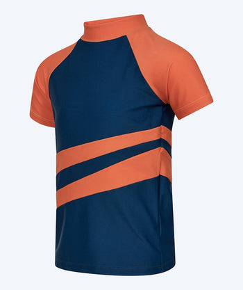 Watery UV-tröja för barn - Manami Short Sleeve Rashguard - Orange/blå