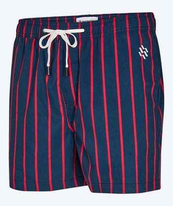 Watery badshorts för herr - Marilla Eco - Mörkblå/röd