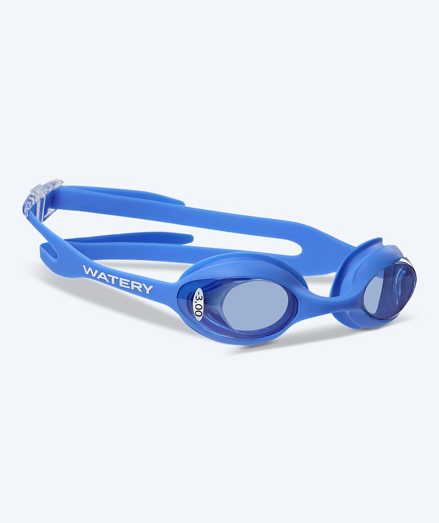 Watery närsynta simglasögon med styrka för barn - (-1.0) till (-4.0) - Matira - Blå (Blå lins)