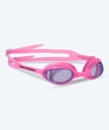 Watery närsynta simglasögon med styrka för barn - (-1.0) till (-4.0) - Matira - Rosa (Blå lins)
