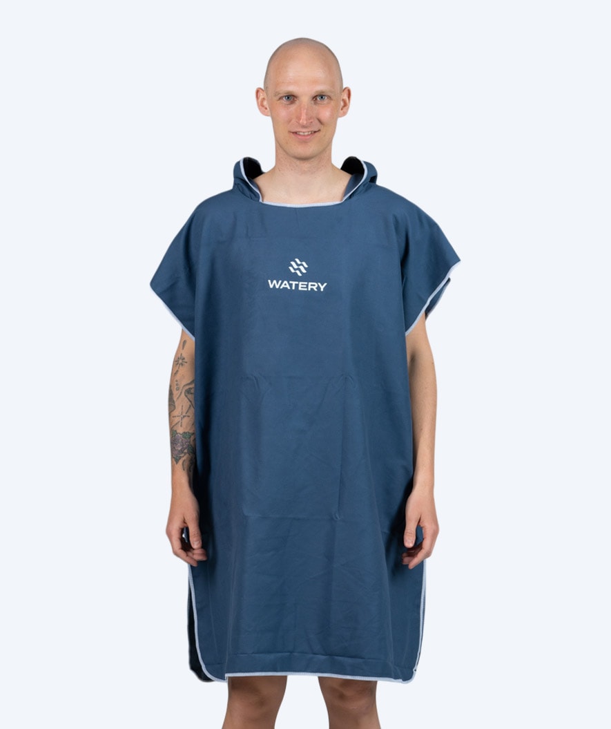 Watery badponcho för vuxna - Mikrofiber - Mörkblå