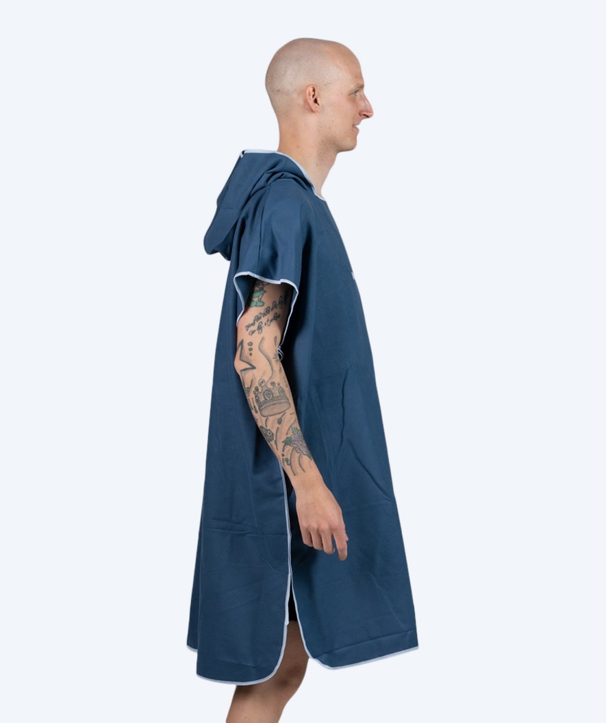 Watery badponcho för vuxna - Mikrofiber - Mörkblå
