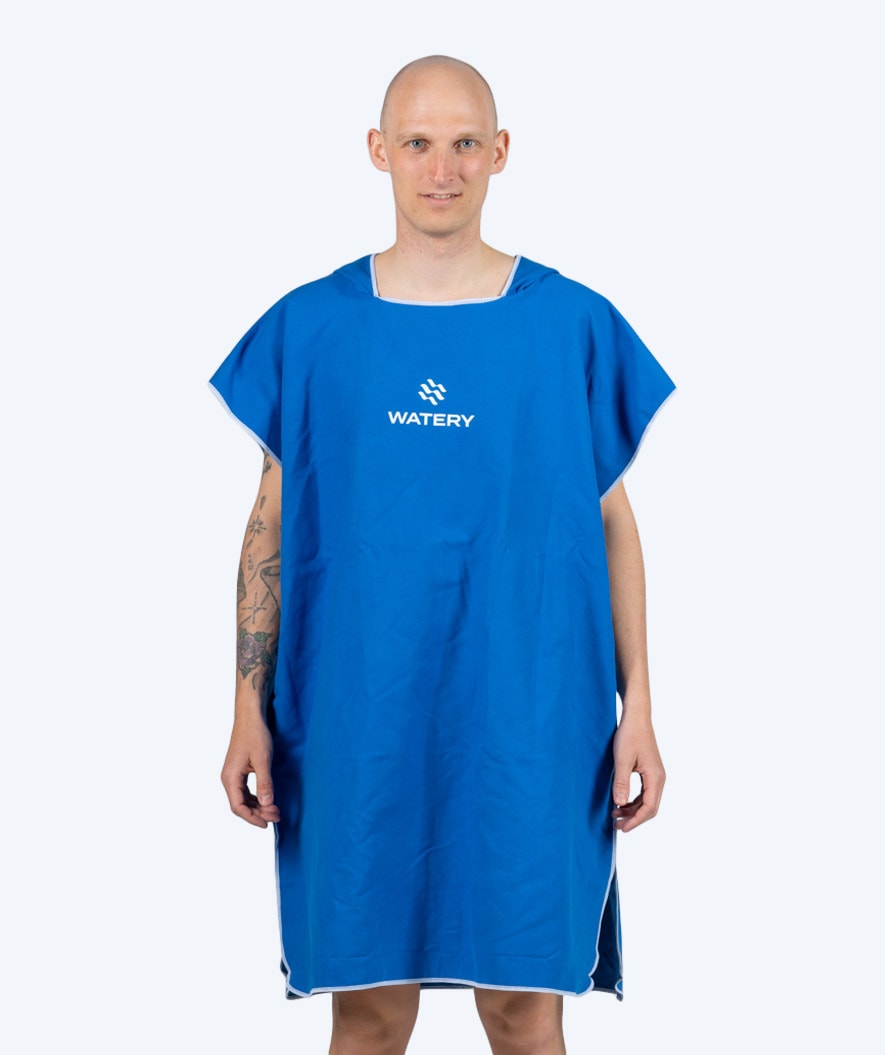Watery badponcho för vuxna - Microfiber - Royal Blue
