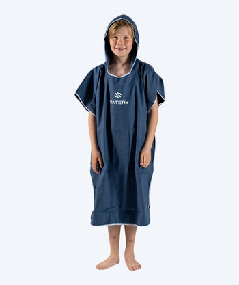 Watery badponcho för junior (6-15) - Microfiber - Mörkblå