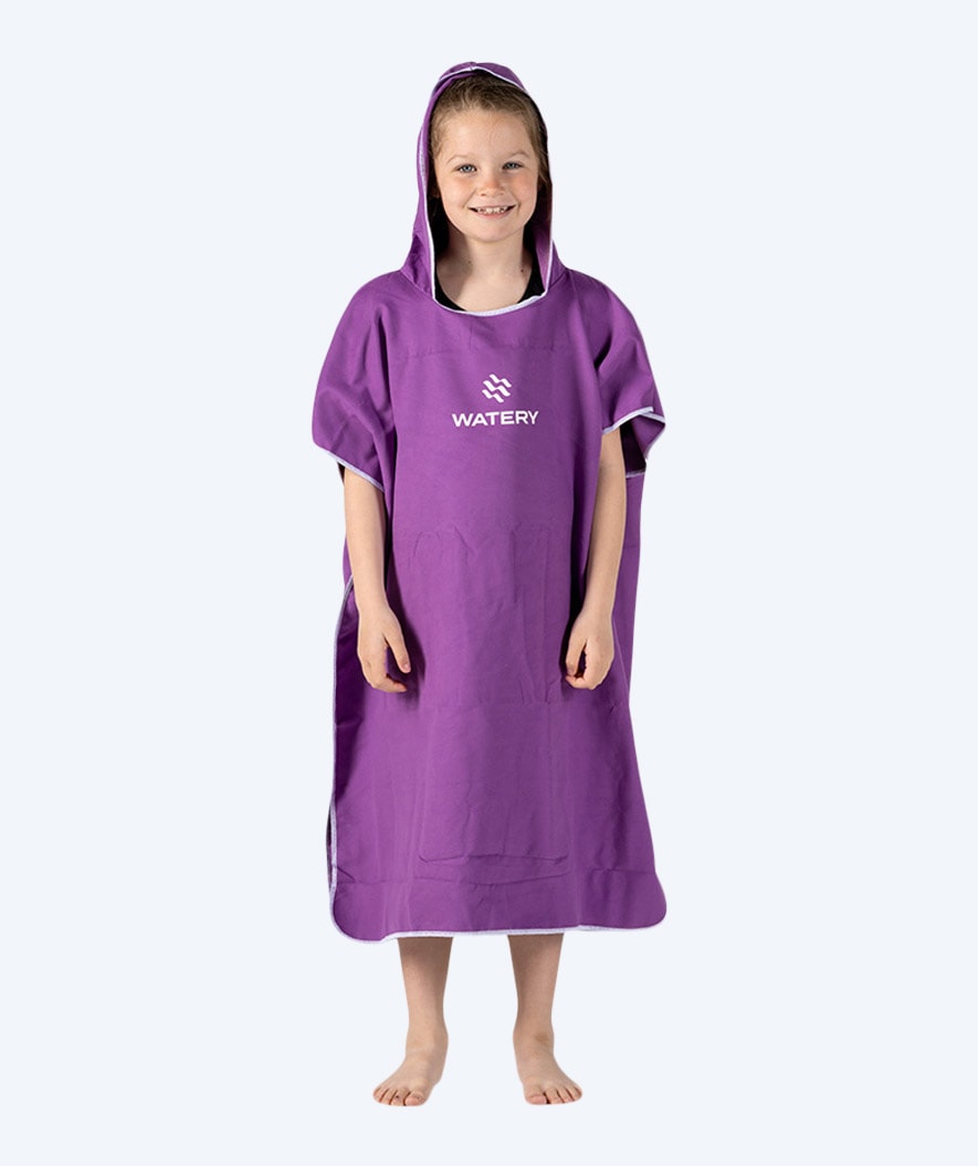 Watery badponcho för junior (6-15) - Microfiber - Lila