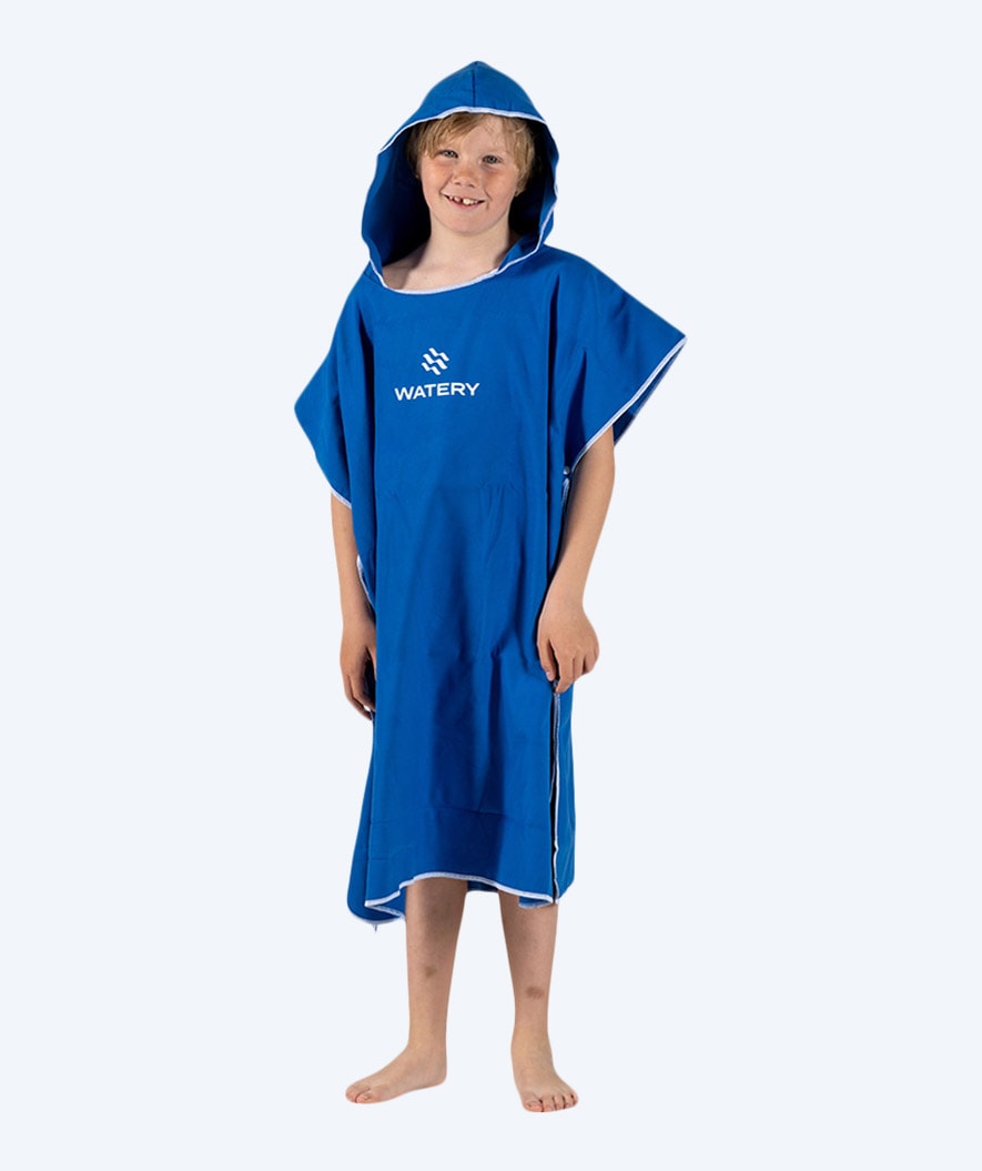 Watery badponcho för junior (6-15) - Microfiber - Royal Blue