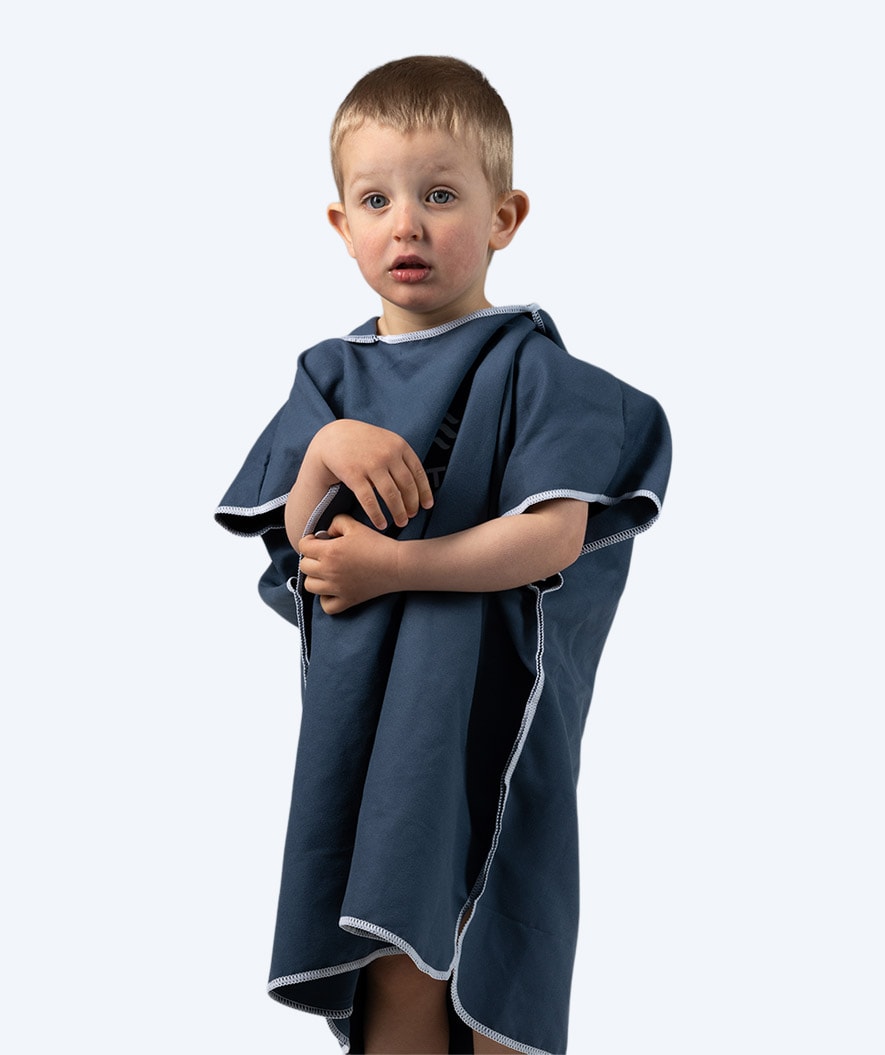 Watery badponcho för barn (1-6) - Microfiber - Mörkblå