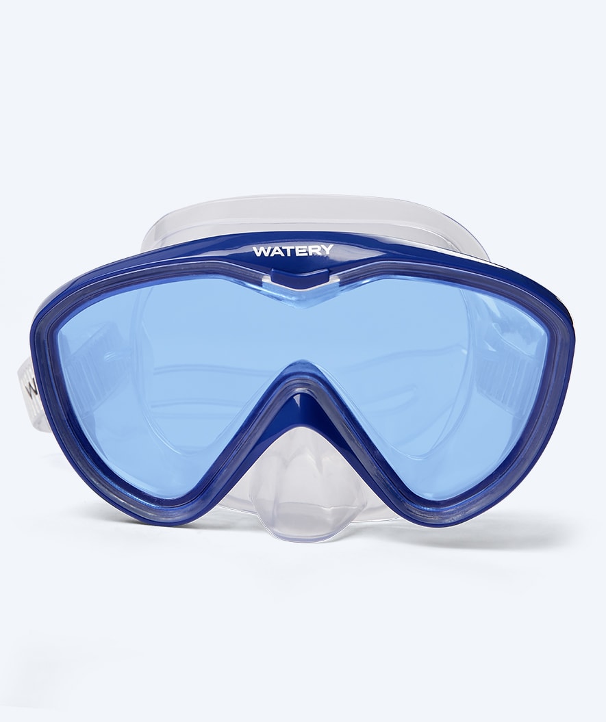 Watery dykarmask för junior - Nerina - Blå/blå lins
