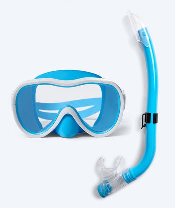 Watery Combo snorkelset för junior (8-15) - Odine - Blå/vit