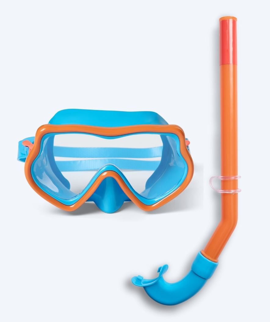 Watery Combo snorkelset för barn (4-10) - Pulina - Orange/blå
