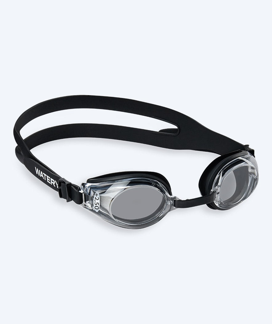 Watery långsynta simglasögon med styrka för vuxna - (+2.0) till (+4.5) - Ridley - Svart