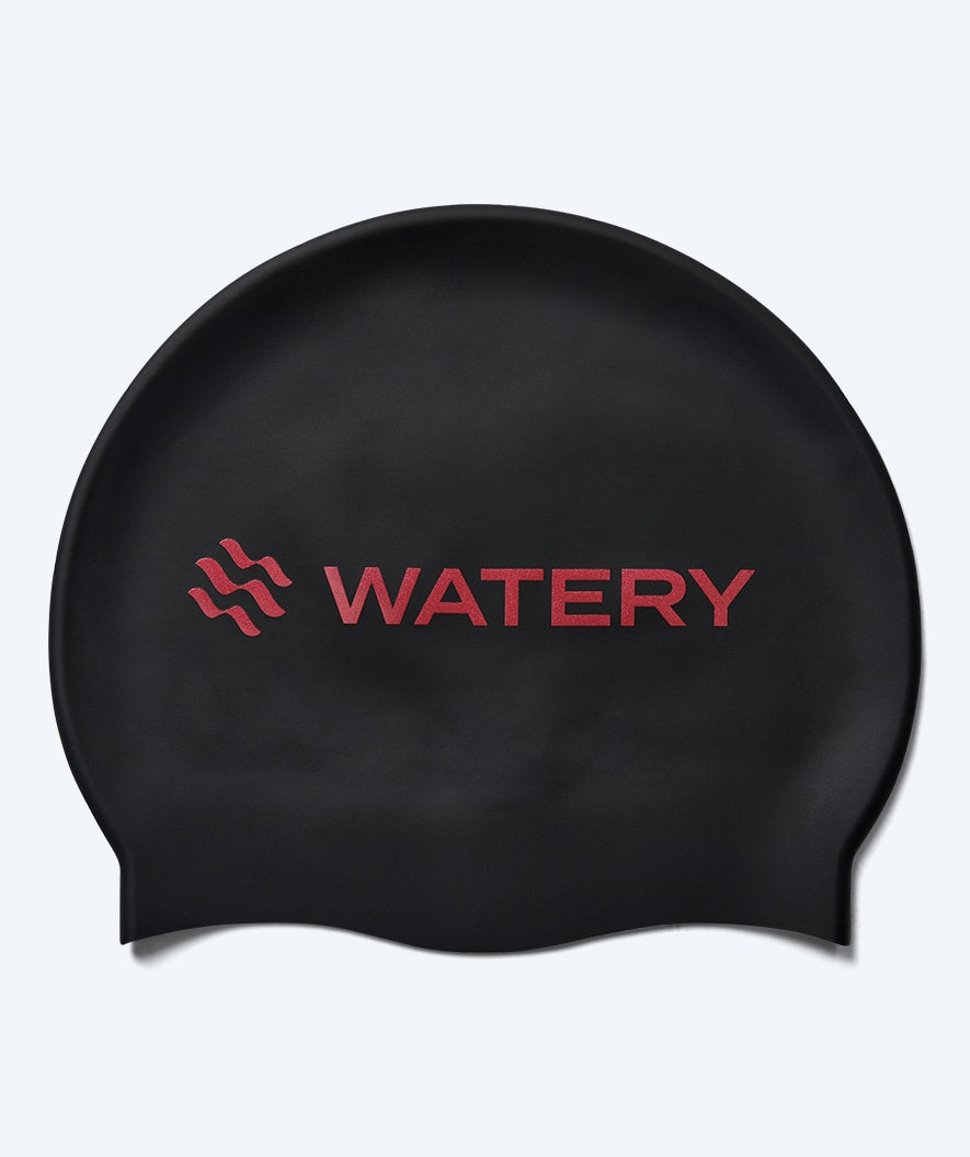 Watery badmössa - Signature Metallic - Svart/röd