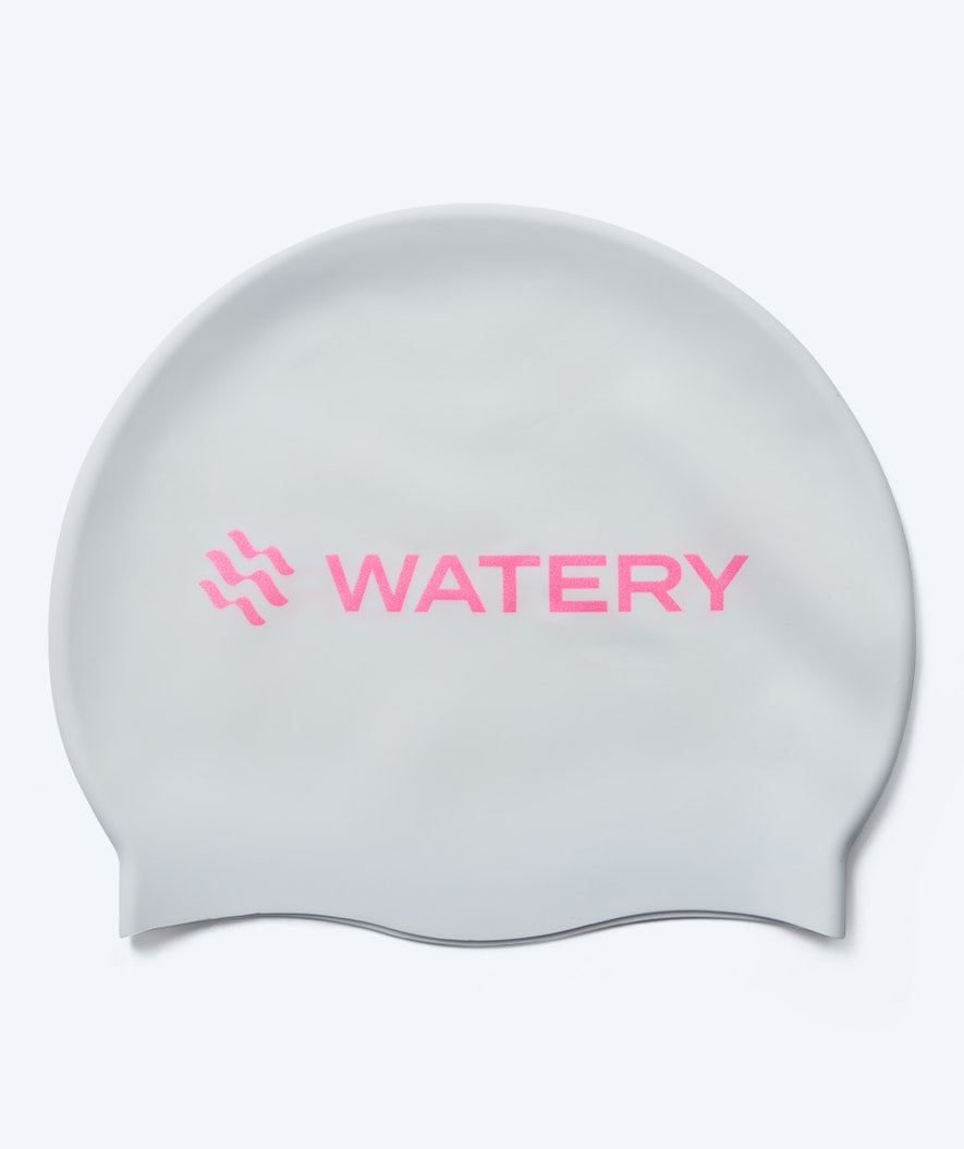 Watery badmössa - Signature Metallic - Vit/rosa
